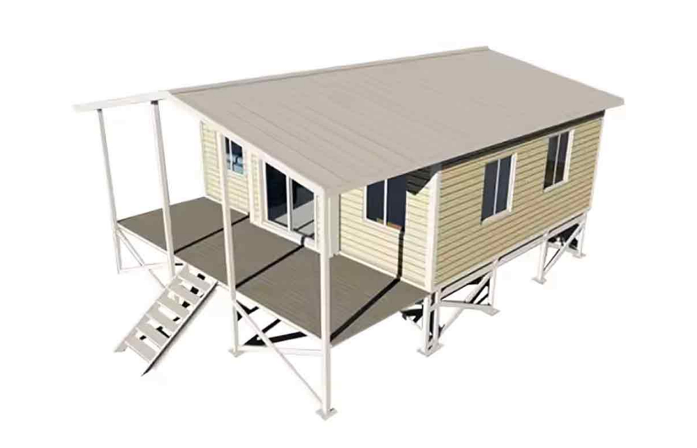 30ft Customized Expandable Container With Pitched Roof And Terrace