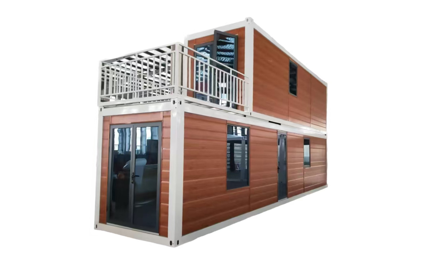 40ft High Luxury Customized 40ft Fixed Container House Double Layer House Large Space