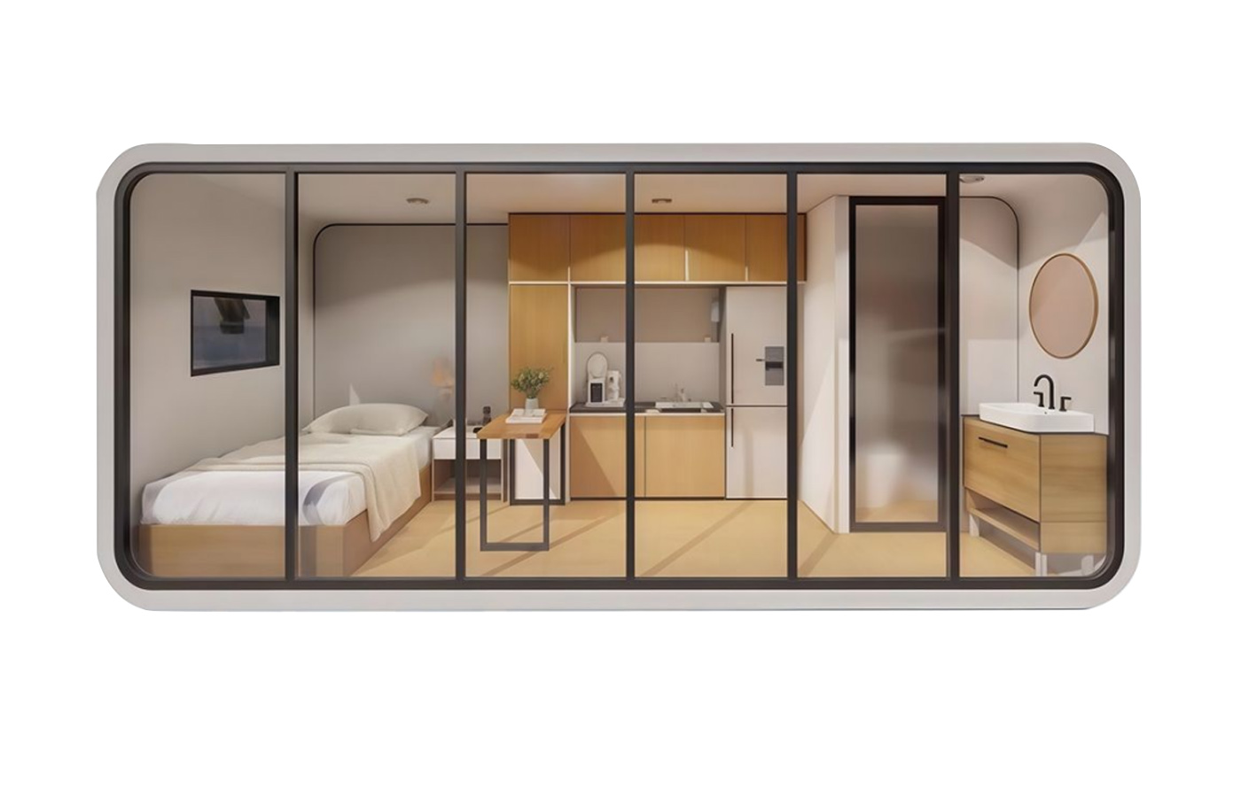 30ft Beautiful Vacation Resort Hotel Customized Seaside Apple Cabin Container House